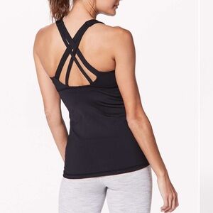 Lululemon Black Stash N Run Tank Medium Support For B/C Cup Size 4 US